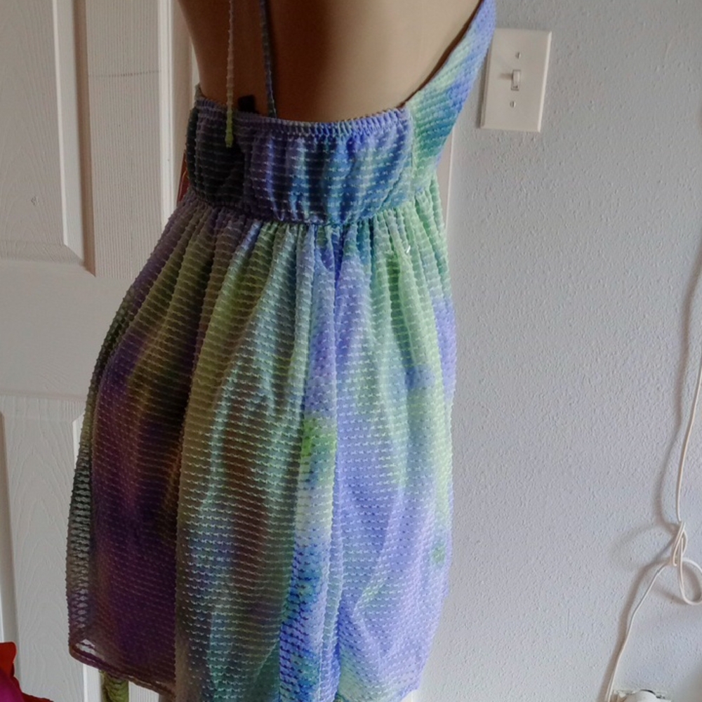 wild fable Pastel Gradient Pleated Dress (Green, Lavender, Pink) - Picture 10 of 11